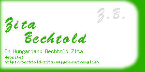 zita bechtold business card